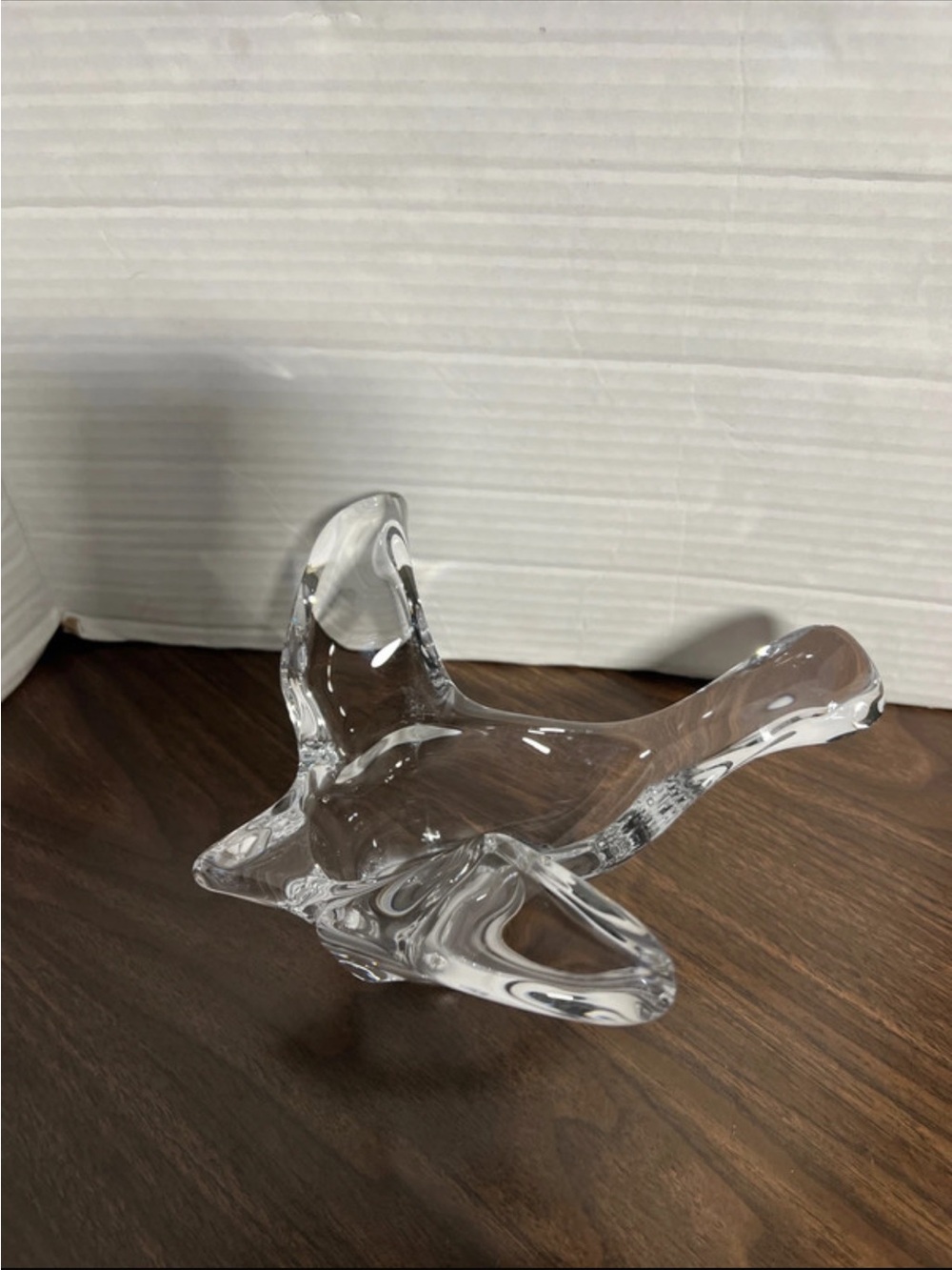 Clear Glass Decorative Dove Bowl - Modern Home Accent
